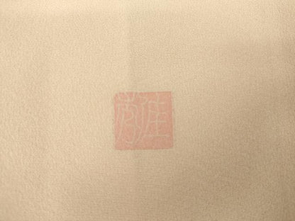 平和屋着物●訪問着　友禅　作家物　枝花文　暈し染め　正絹　逸品　AABK8596cs
