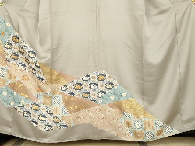 平和屋着物●創業460年・千總　色留袖　駒刺繍　有栖川文様　金彩　小田急百貨店扱い　正絹　逸品　未使用　AABK8608cs