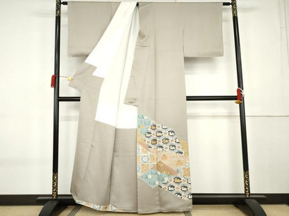 平和屋着物●創業460年・千總　色留袖　駒刺繍　有栖川文様　金彩　小田急百貨店扱い　正絹　逸品　未使用　AABK8608cs