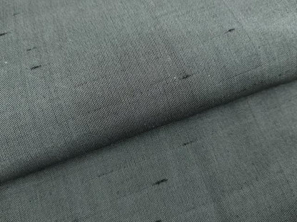 平和屋着物●男性　紬　アンサンブル　色無地　鉛色　正絹　逸品　AABK8611cs