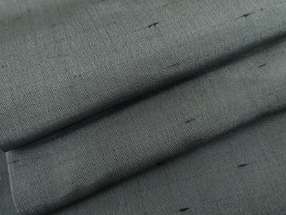 平和屋着物●男性　紬　アンサンブル　色無地　鉛色　正絹　逸品　AABK8611cs