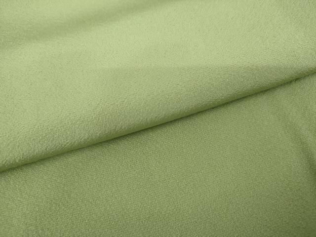 平和屋着物●上質な色無地　若緑色　正絹　逸品　AABK8612cs