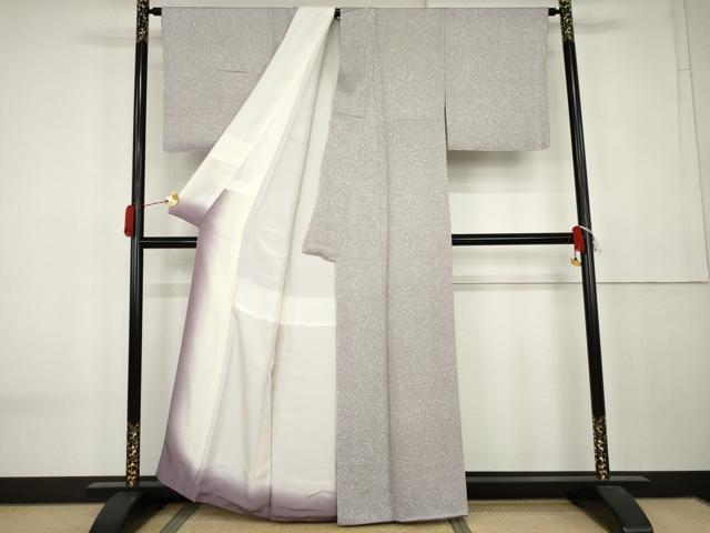 平和屋着物●京友禅の第一人者　松井青々　小紋　霞文　正絹　逸品　AABK8613cs