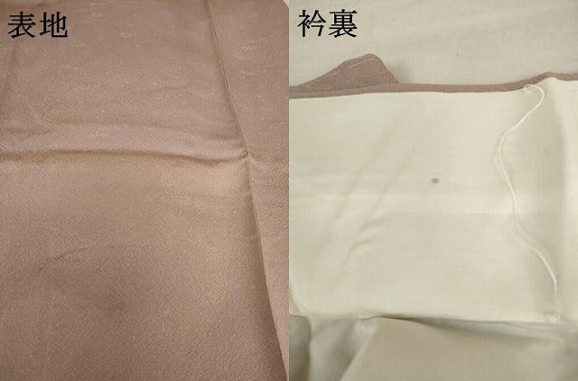平和屋着物●上質な色無地　笹花地紋　梅鼠色　正絹　逸品　未使用　AABK8621cs