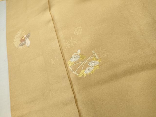 平和屋着物●訪問着　総刺繍　花丸文　正絹　逸品　AABK8637cs