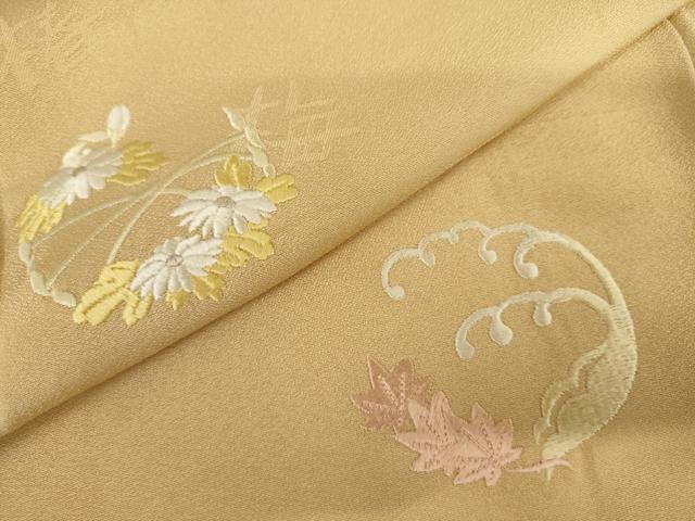 平和屋着物●訪問着　総刺繍　花丸文　正絹　逸品　AABK8637cs