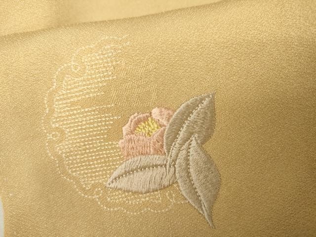 平和屋着物●訪問着　総刺繍　花丸文　正絹　逸品　AABK8637cs