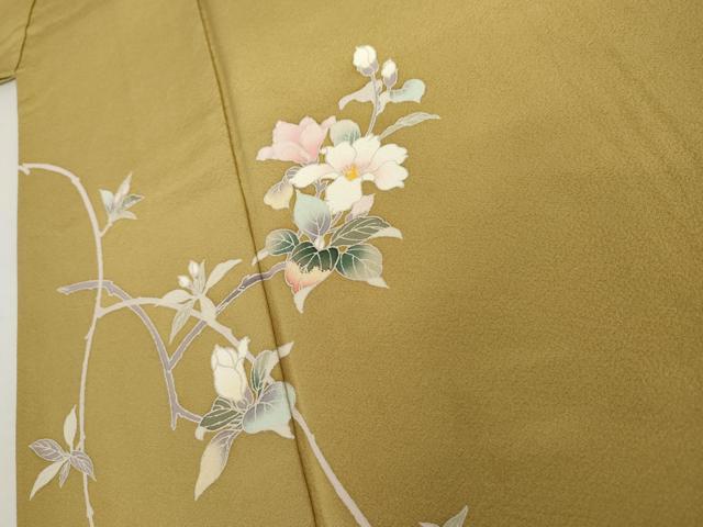 平和屋着物●訪問着　友禅　枝花文　正絹　逸品　AABK8639cs