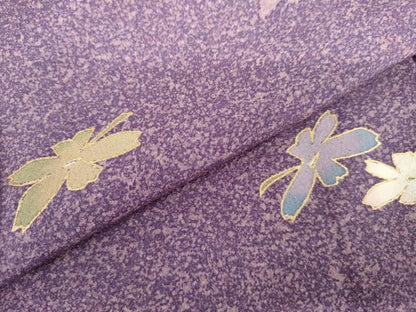 平和屋着物●上質な小紋　舞花文　金彩　正絹　逸品　AABK8647cs