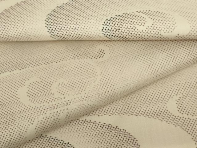 平和屋着物●本場大島紬　白大島　9マルキ　流水文　正絹　逸品　未使用　AABK8661cs