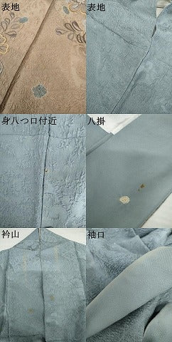 平和屋着物●訪問着　辻が花　絞り　刺繍　暈し染め　金彩　銀糸　正絹　逸品　AABK8662cs