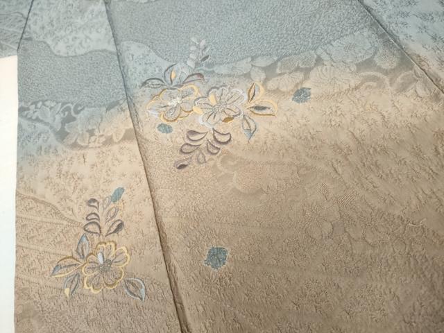 平和屋着物●訪問着　辻が花　絞り　刺繍　暈し染め　金彩　銀糸　正絹　逸品　AABK8662cs