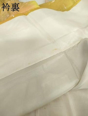 平和屋着物●上質な小紋　ろうけつ染　草花文　暈し染め　正絹　逸品　AABK8666cs