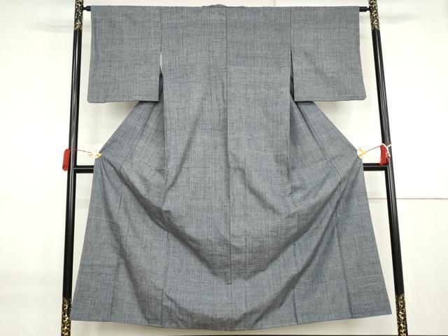 平和屋着物●上質な紬　格子　正絹　逸品　AABK8670cs
