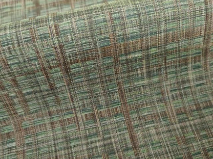 平和屋着物●上質な紬　変わり格子　正絹　逸品　AABK8678cs