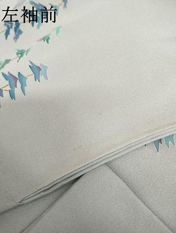 平和屋着物●訪問着　友禅　作家物　遠山樹林風景文　暈し染め　正絹　逸品　AABK8685cs