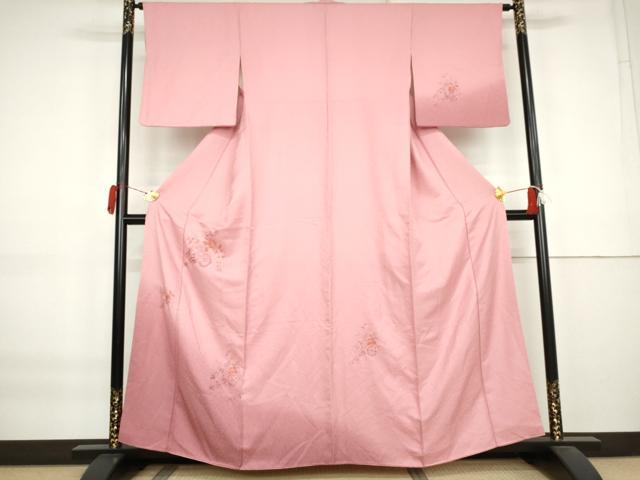 平和屋着物●中国三大刺繍　汕頭刺繍　スワトウ刺繍　訪問着　花車文　暈し染め　正絹　逸品　AABK8686cs