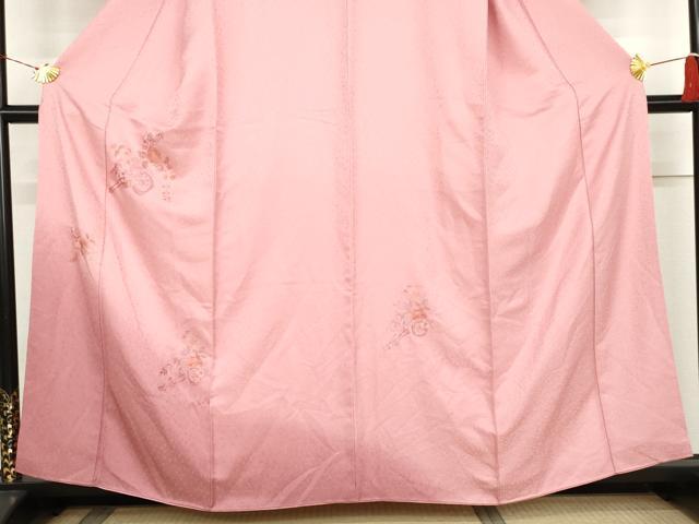 平和屋着物●中国三大刺繍　汕頭刺繍　スワトウ刺繍　訪問着　花車文　暈し染め　正絹　逸品　AABK8686cs