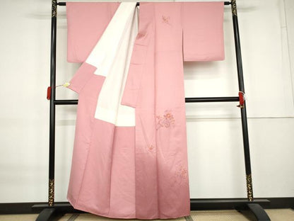 平和屋着物●中国三大刺繍　汕頭刺繍　スワトウ刺繍　訪問着　花車文　暈し染め　正絹　逸品　AABK8686cs