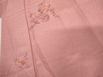 平和屋着物●中国三大刺繍　汕頭刺繍　スワトウ刺繍　訪問着　花車文　暈し染め　正絹　逸品　AABK8686cs