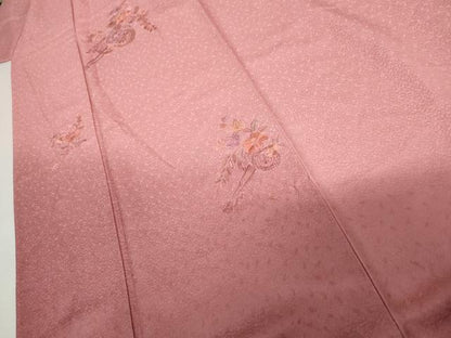 平和屋着物●中国三大刺繍　汕頭刺繍　スワトウ刺繍　訪問着　花車文　暈し染め　正絹　逸品　AABK8686cs