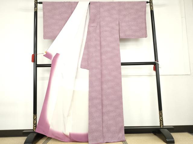 平和屋着物●手彫型本染　木野華山　江戸小紋　散らし文様　暈し染め　正絹　逸品　未使用　AABK8693cs
