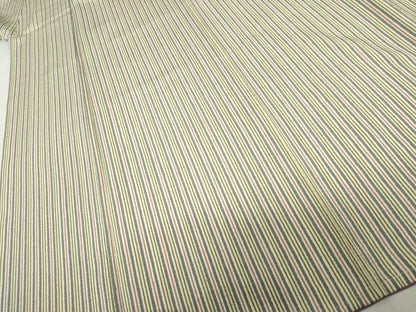 平和屋着物●上質な小紋　縞　正絹　逸品　未使用　AABK8696cs