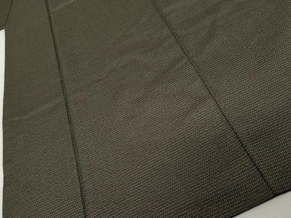 平和屋着物●男性　紬　アンサンブル　120亀甲　総詰め　羽裏：龍　正絹　逸品　AABK8704cs