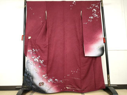 平和屋着物●豪華振袖　手描き　花鼓文　暈し染め　金彩　やまと誂製　正絹　逸品　AABK8708cs