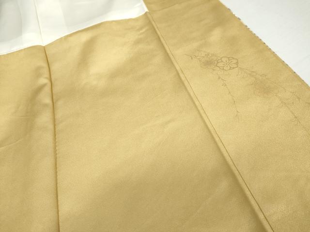 平和屋着物●訪問着　刺繍　雪輪草花文　暈し染め　金糸　銀彩　正絹　逸品　AABK8710cs
