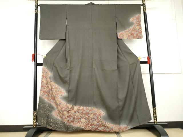平和屋着物●訪問着　辻が花　絞り　暈し染め　正絹　逸品　AABK8716cs