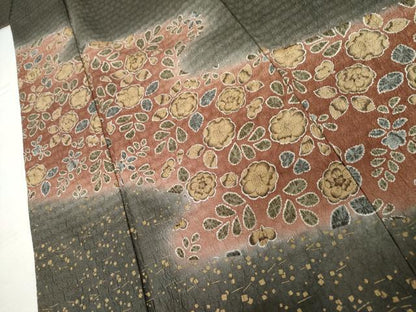平和屋着物●訪問着　辻が花　絞り　暈し染め　正絹　逸品　AABK8716cs