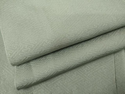 平和屋着物●上質な色無地　紗綾形地紋　柳鼠色　正絹　逸品　AABK8720cs