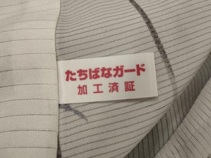 平和屋着物＊夏物　小紋　絽　笹竹文　正絹　逸品　AABK8722st
