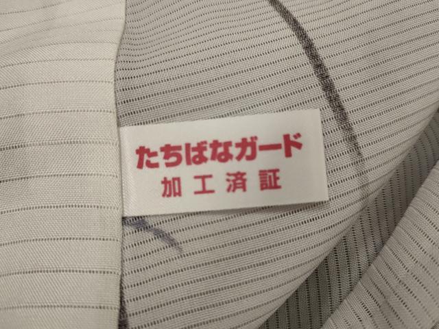 平和屋着物＊夏物　小紋　絽　笹竹文　正絹　逸品　AABK8722st