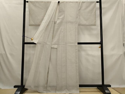 平和屋着物＊夏物　本場大島紬　夏大島　白大島　100亀甲　総詰め　正絹　逸品　AABK8728st
