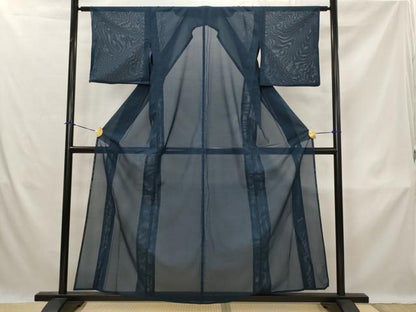 平和屋着物＊夏物　色無地　絽　褐返色　洗える着物　AABK8735st