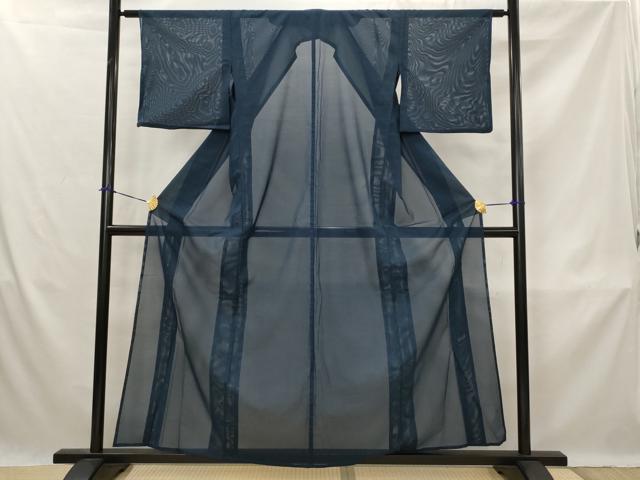 平和屋着物＊夏物　色無地　絽　褐返色　洗える着物　AABK8735st