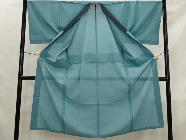 平和屋着物＊夏物　男性　長襦袢　絽　浅葱色　洗える着物　AABK8737st