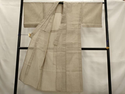 平和屋着物＊夏物　男性　紗　ちぢみ織　絣文様　AABK8739st
