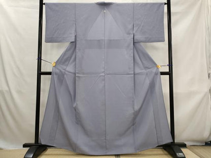 平和屋着物＊夏物　色無地　絽　紫苑色　正絹　逸品　AABK8744st