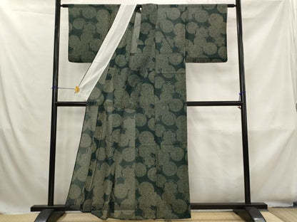 平和屋着物＊夏物　小紋　紗　源氏車尽くし　洗える着物　AABK8760st