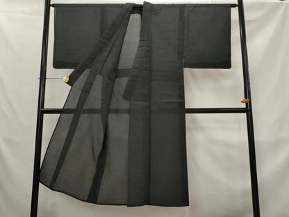 平和屋着物＊夏物　男性　小紋　紗　ちぢみ織　霞文　未使用　AABK8766st