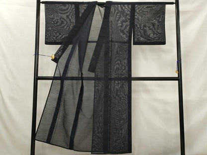 平和屋着物＊夏物　小紋　紗　芝文　正絹　逸品　AABK8770st