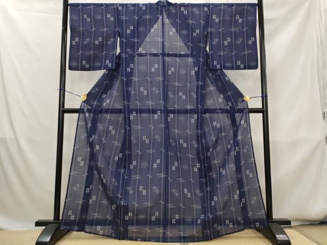 平和屋着物＊夏物　本場琉球絣　夏琉球　正絹　逸品　AABK8774st