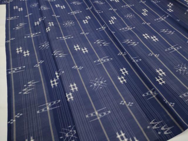 平和屋着物＊夏物　本場琉球絣　夏琉球　正絹　逸品　AABK8774st