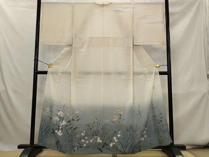 平和屋着物＊夏物　京友禅　阪東峰彩　訪問着　草花文　暈し染め　正絹　逸品　AABK8777st