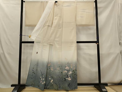 平和屋着物＊夏物　京友禅　阪東峰彩　訪問着　草花文　暈し染め　正絹　逸品　AABK8777st