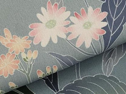 平和屋着物＊夏物　京友禅　阪東峰彩　訪問着　草花文　暈し染め　正絹　逸品　AABK8777st