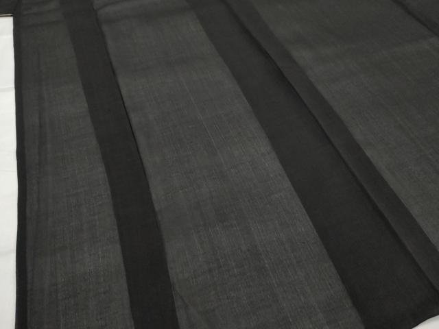 平和屋着物＊夏物　色無地　紗　黒色　正絹　逸品　AABK8782st